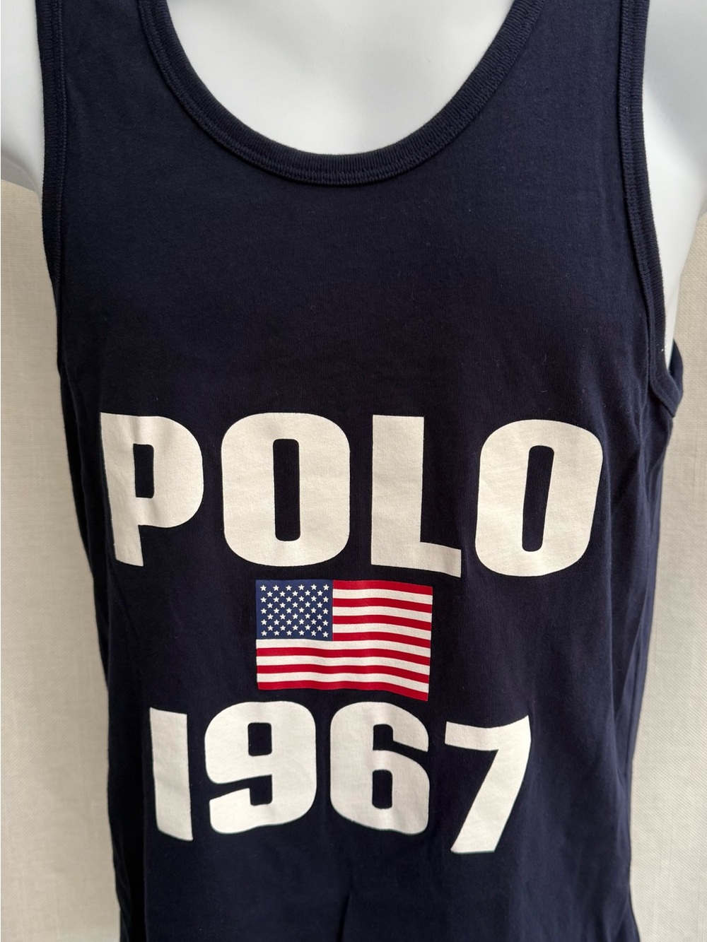 Ralph Lauren Polo 1967 Flag Graphic Tank Navy